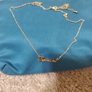 Zodiac necklace Gemini gold color